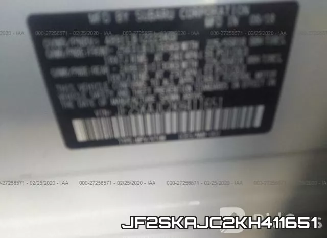 JF2SKAJC2KH411651 фото 10