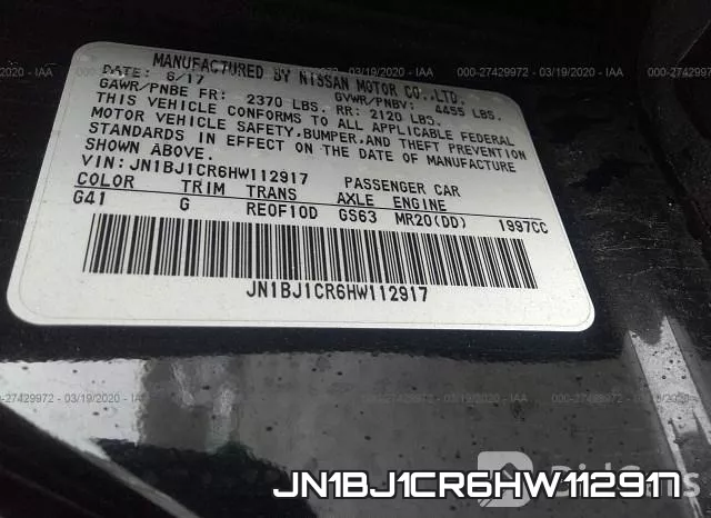 JN1BJ1CR6HW112917 фото 10