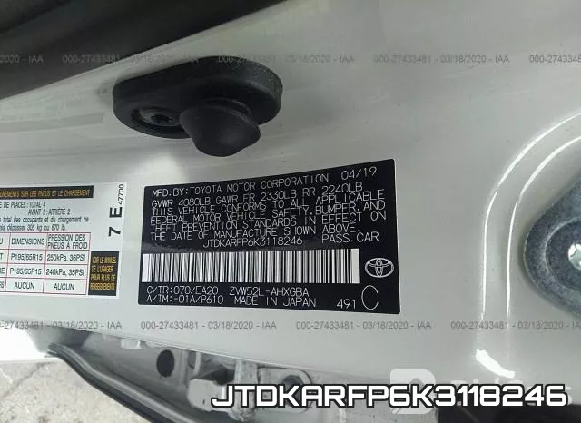JTDKARFP6K3118246 фото 10
