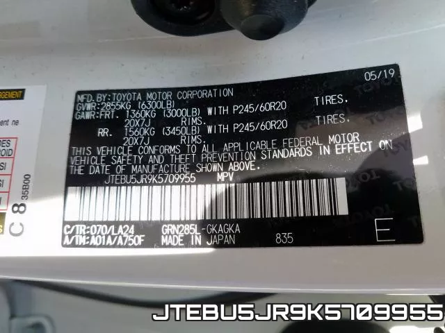 JTEBU5JR9K5709955 фото 2