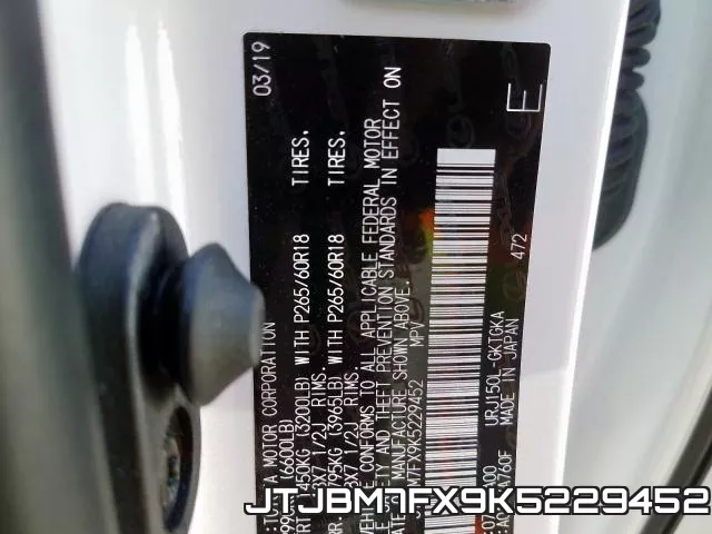 JTJBM7FX9K5229452 фото 2