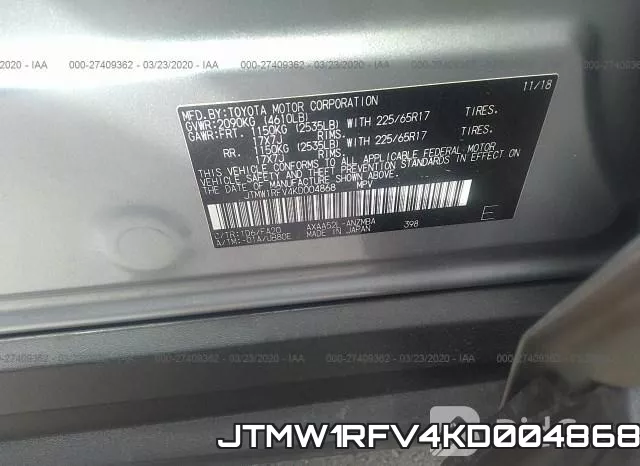 JTMW1RFV4KD004868 фото 10