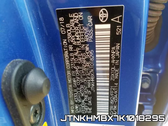 JTNKHMBX7K1018295 фото 2