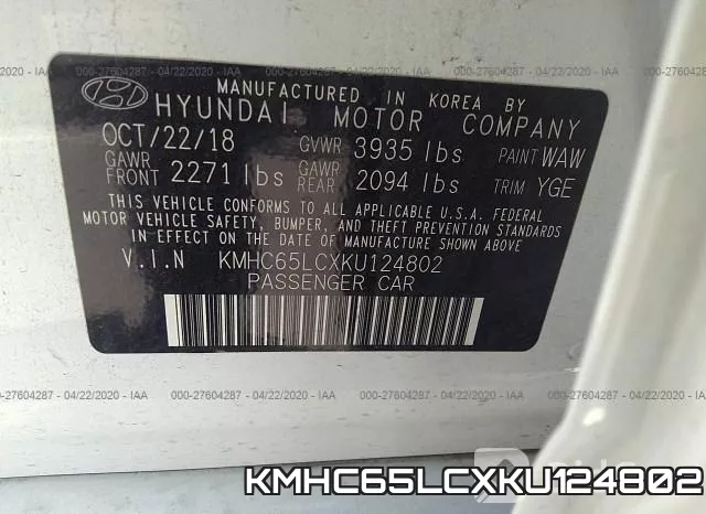 KMHC65LCXKU124802 фото 10