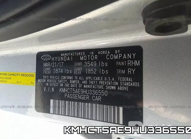 KMHCT5AE9HU336550 фото 10