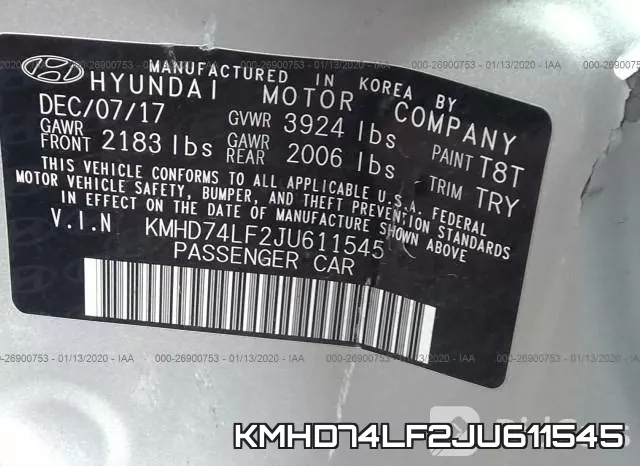 KMHD74LF2JU611545 фото 10