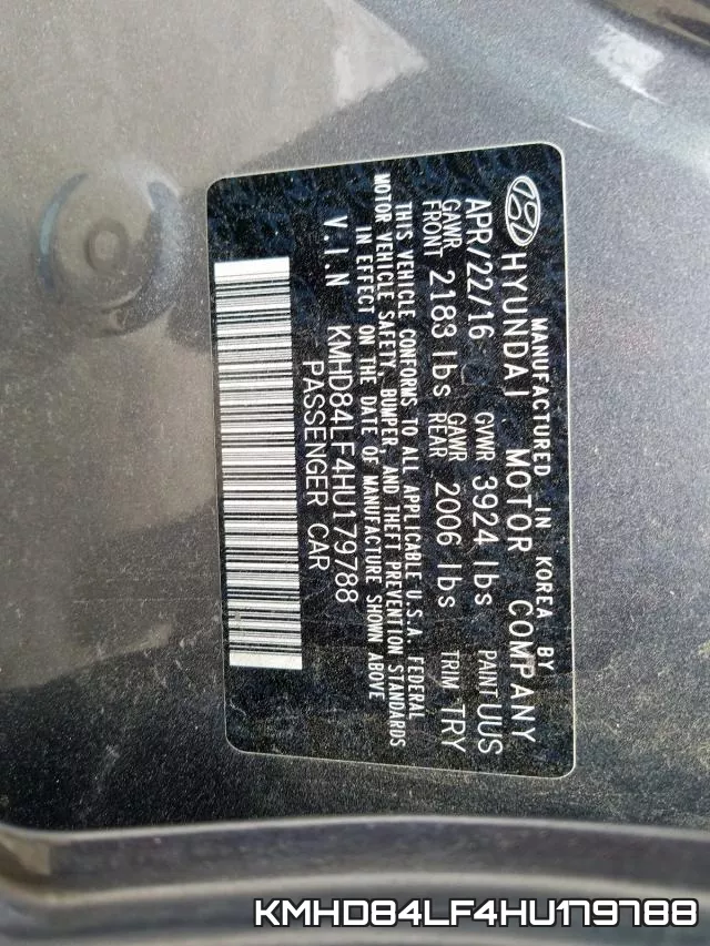 KMHD84LF4HU179788 фото 2