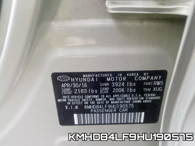 KMHD84LF9HU190575 фото 2