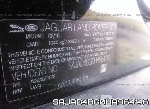 SAJAD4BG0HA964146 фото 10