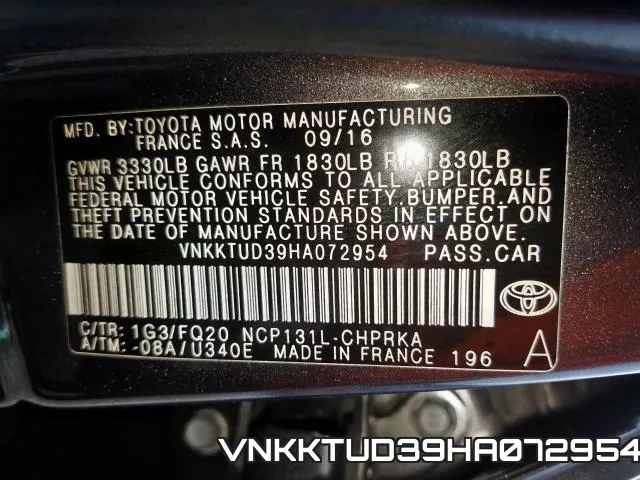 VNKKTUD39HA072954 фото 2