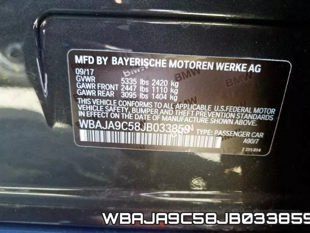 WBAJA9C58JB033859 фото 2