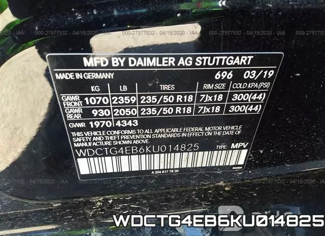 WDCTG4EB6KU014825 фото 10