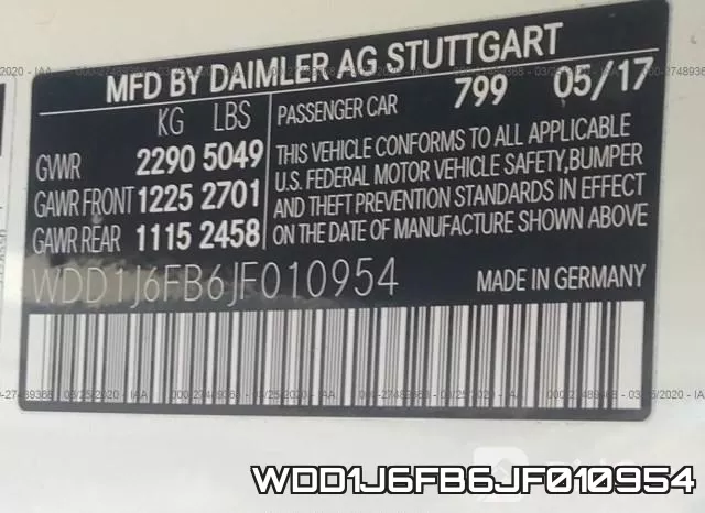WDD1J6FB6JF010954 фото 10