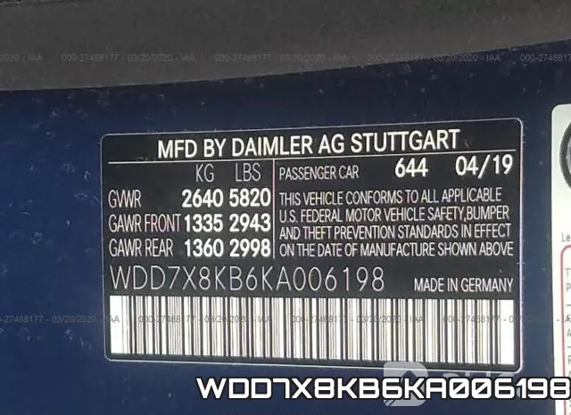 WDD7X8KB6KA006198 фото 10