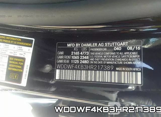 WDDWF4KB3HR217389 фото 10