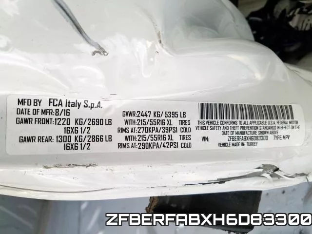 ZFBERFABXH6D83300 фото 2