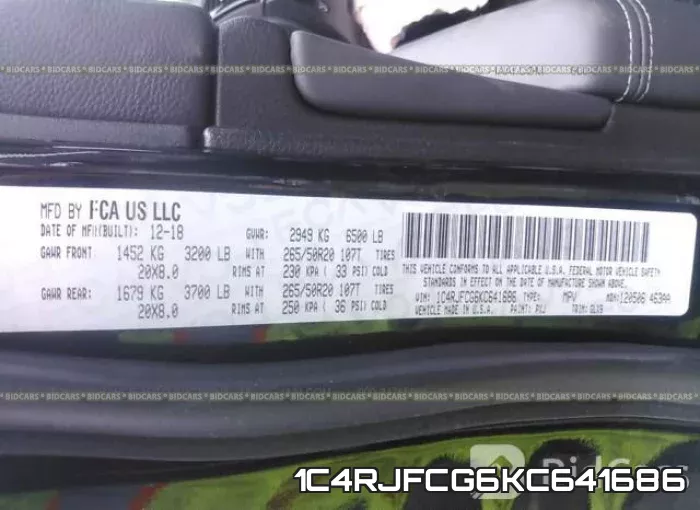 1C4RJFCG6KC641686 фото 10