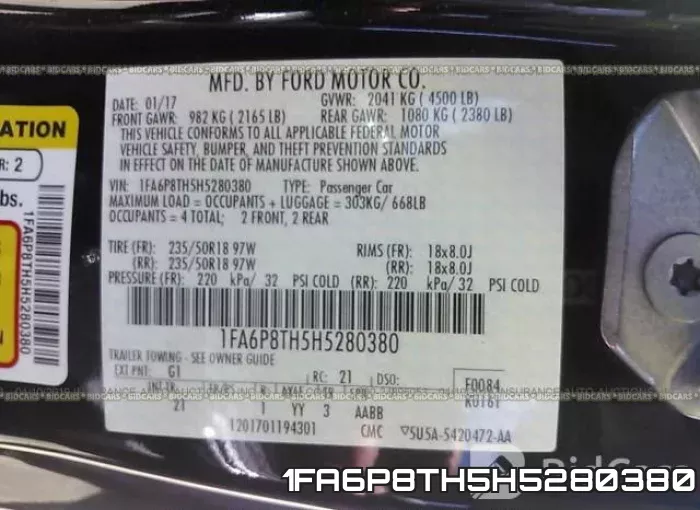 1FA6P8TH5H5280380 фото 10