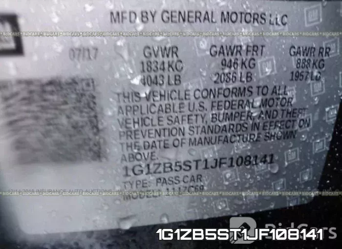 1G1ZB5ST1JF108141 фото 10