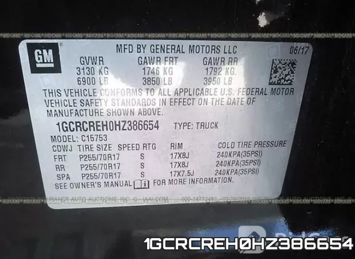 1GCRCREH0HZ386654 фото 10