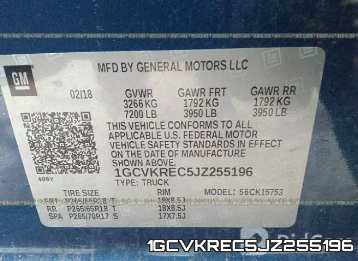 1GCVKREC5JZ255196 фото 10