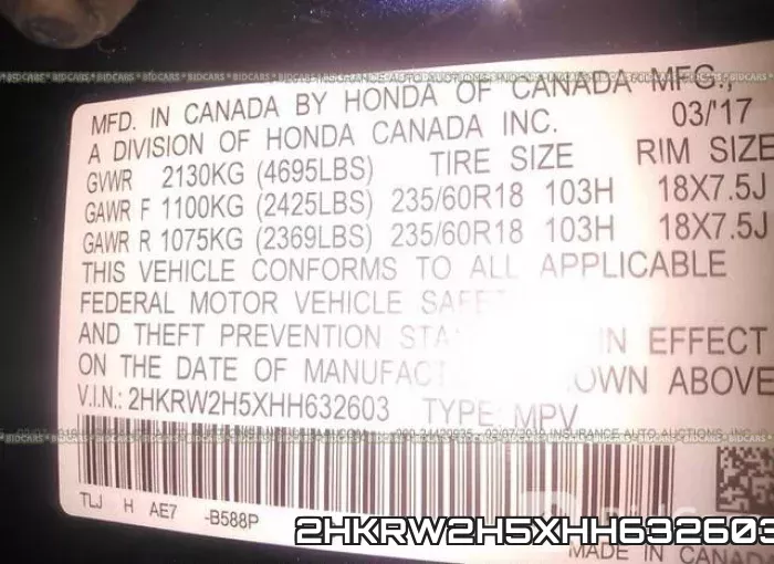 2HKRW2H5XHH632603 фото 10