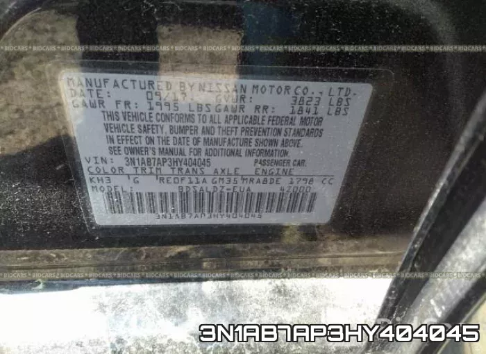 3N1AB7AP3HY404045 фото 10