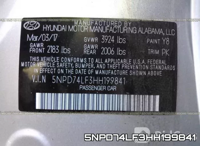 5NPD74LF3HH199841 фото 10