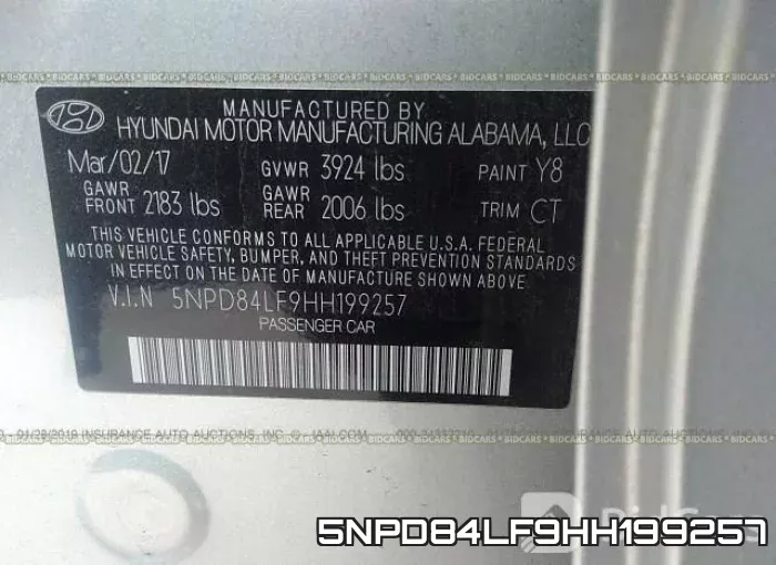 5NPD84LF9HH199257 фото 10