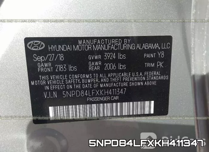 5NPD84LFXKH411347 фото 10
