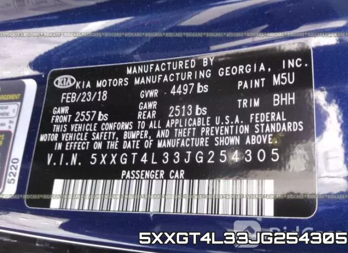 5XXGT4L33JG254305 фото 10