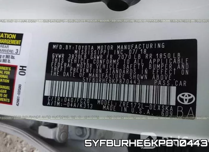 5YFBURHE6KP870443 фото 10