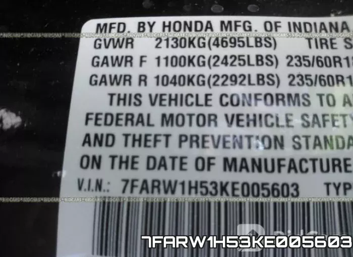 7FARW1H53KE005603 фото 10