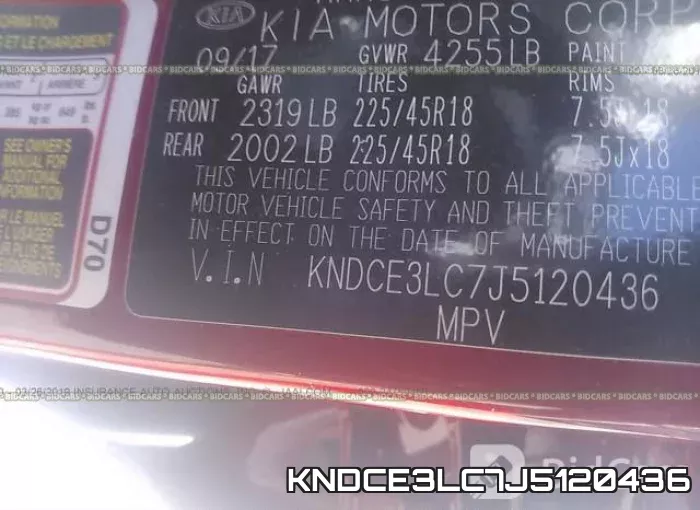 KNDCE3LC7J5120436 фото 10