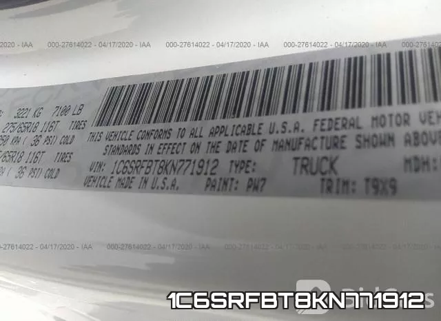 1C6SRFBT8KN771912 фото 10