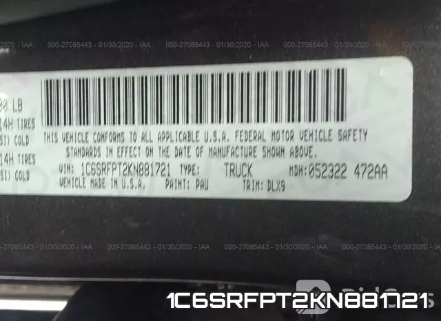 1C6SRFPT2KN881721 фото 10