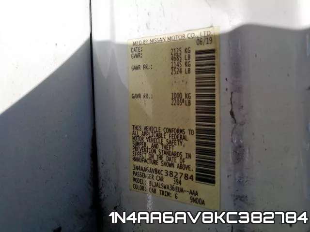 1N4AA6AV8KC382784 фото 2