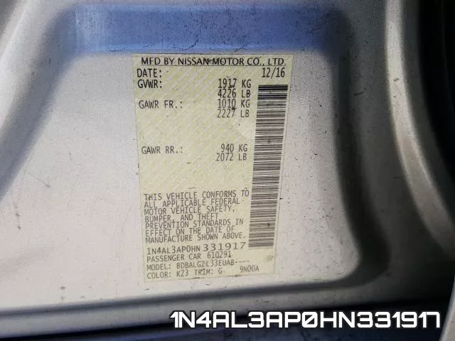 1N4AL3AP0HN331917 фото 2
