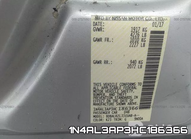 1N4AL3AP3HC186366 фото 10