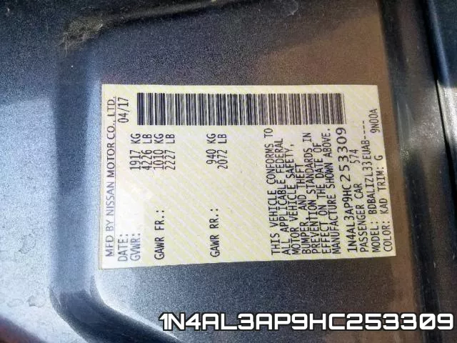 1N4AL3AP9HC253309 фото 2