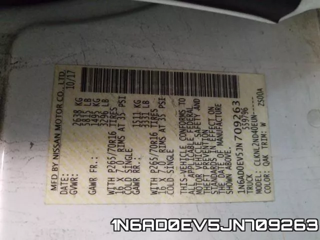 1N6AD0EV5JN709263 фото 2