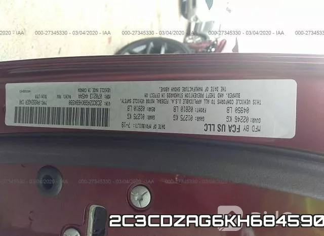 2C3CDZAG6KH684590 фото 10