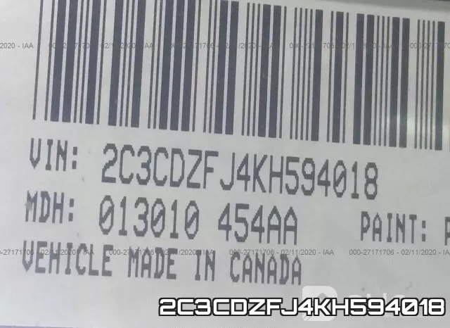 2C3CDZFJ4KH594018 фото 10