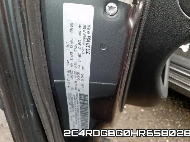 2C4RDGBG0HR658028 фото 2