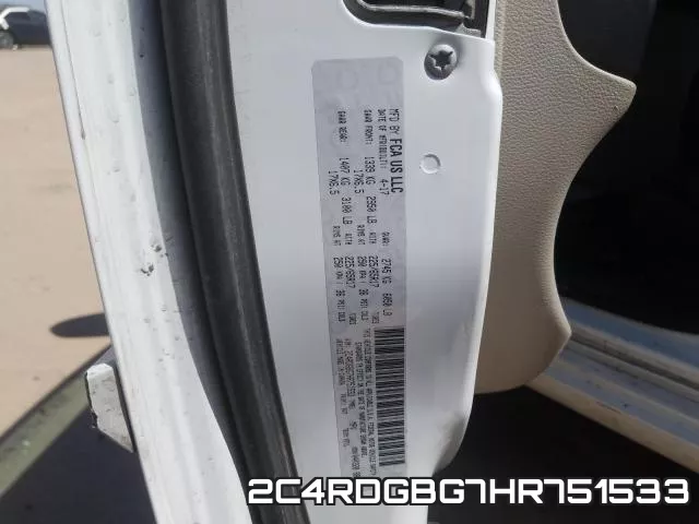2C4RDGBG7HR751533 фото 2