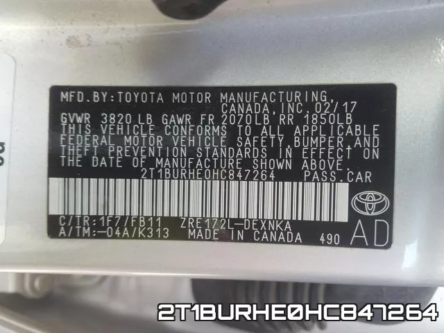 2T1BURHE0HC847264 фото 2