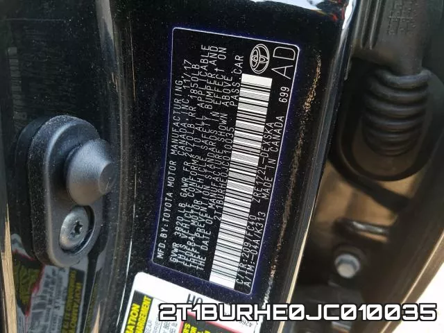2T1BURHE0JC010035 фото 2