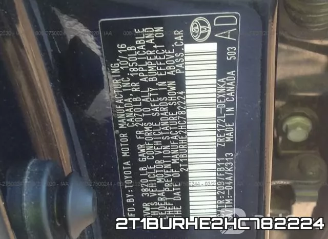2T1BURHE2HC782224 фото 10