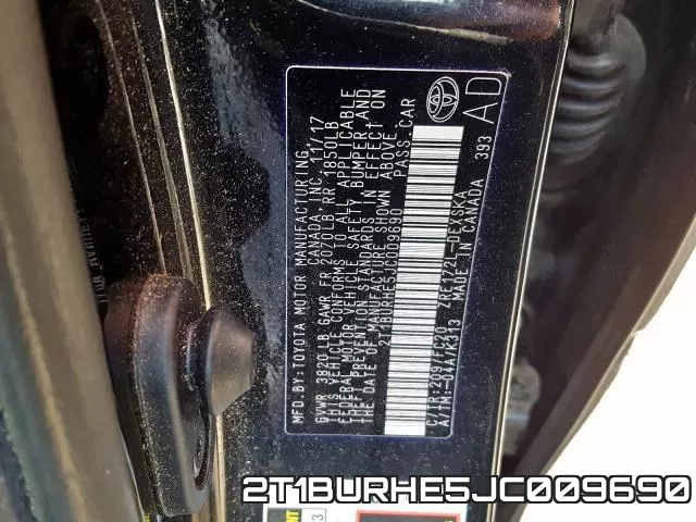 2T1BURHE5JC009690 фото 2