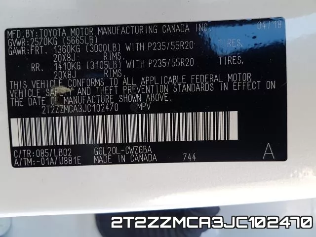 2T2ZZMCA3JC102470 фото 2